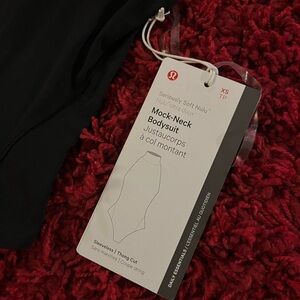 Lululemon Mock Neck Sleeveless Bodysuit Black Extra Small